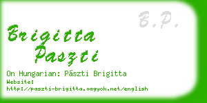 brigitta paszti business card
