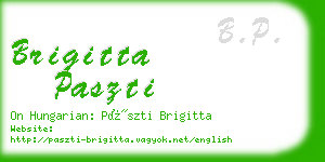 brigitta paszti business card